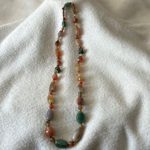 Necklace Earth Tone Colored Stones